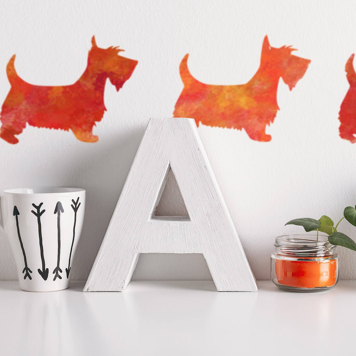 Scottie Dog Stencil Small Scottish Terrier Stencil by Etsy UK