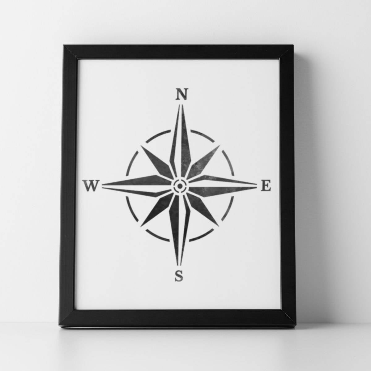 Compass Rose Stencil Nautical Craft / DIY Compass Template Etsy UK