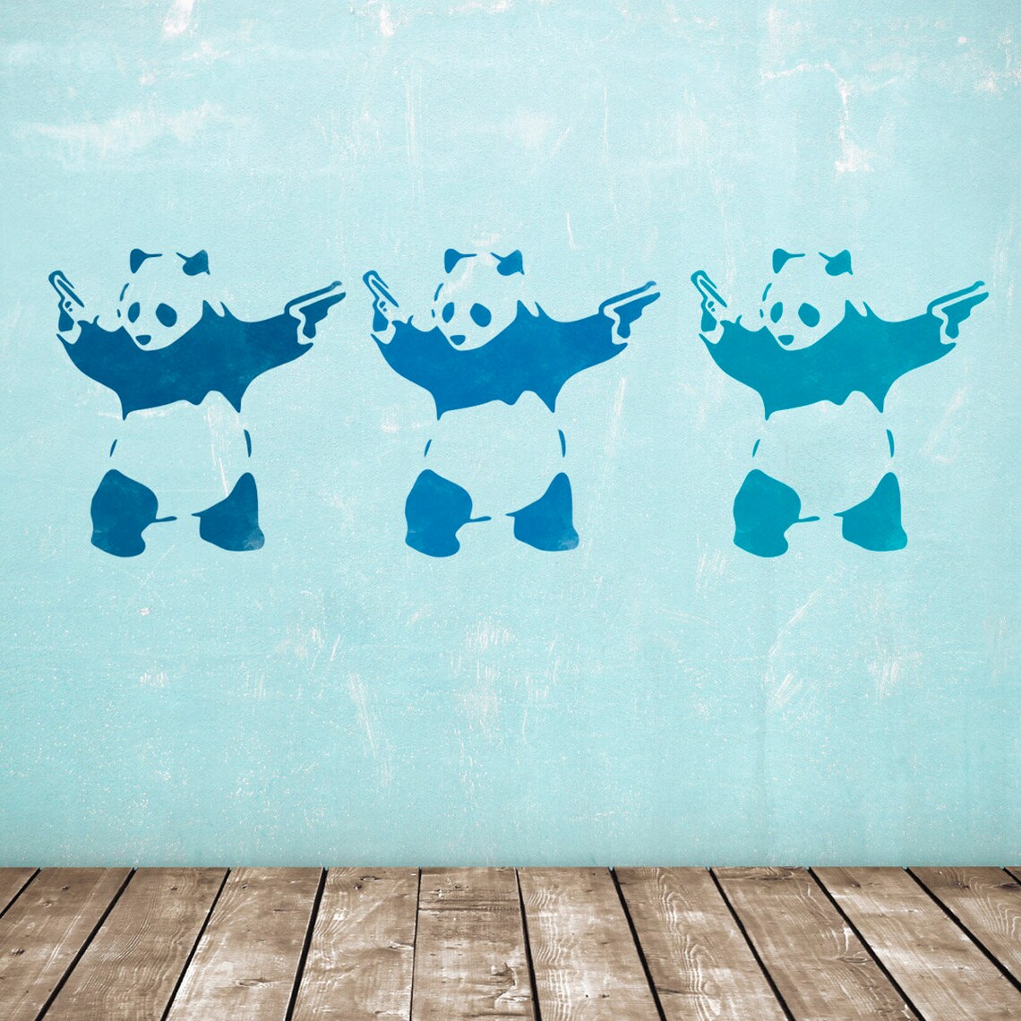 Banksy Panda Wall Stencil - Reusable Mylar Graffiti Art Stencil by ...