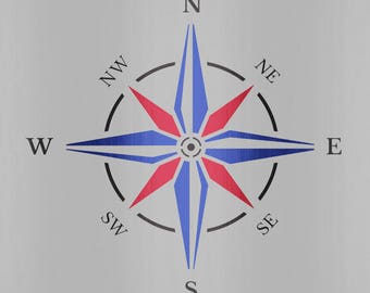 Nautical Compass Rose Stencil - Large Reusable Compass Stencil by CraftStar