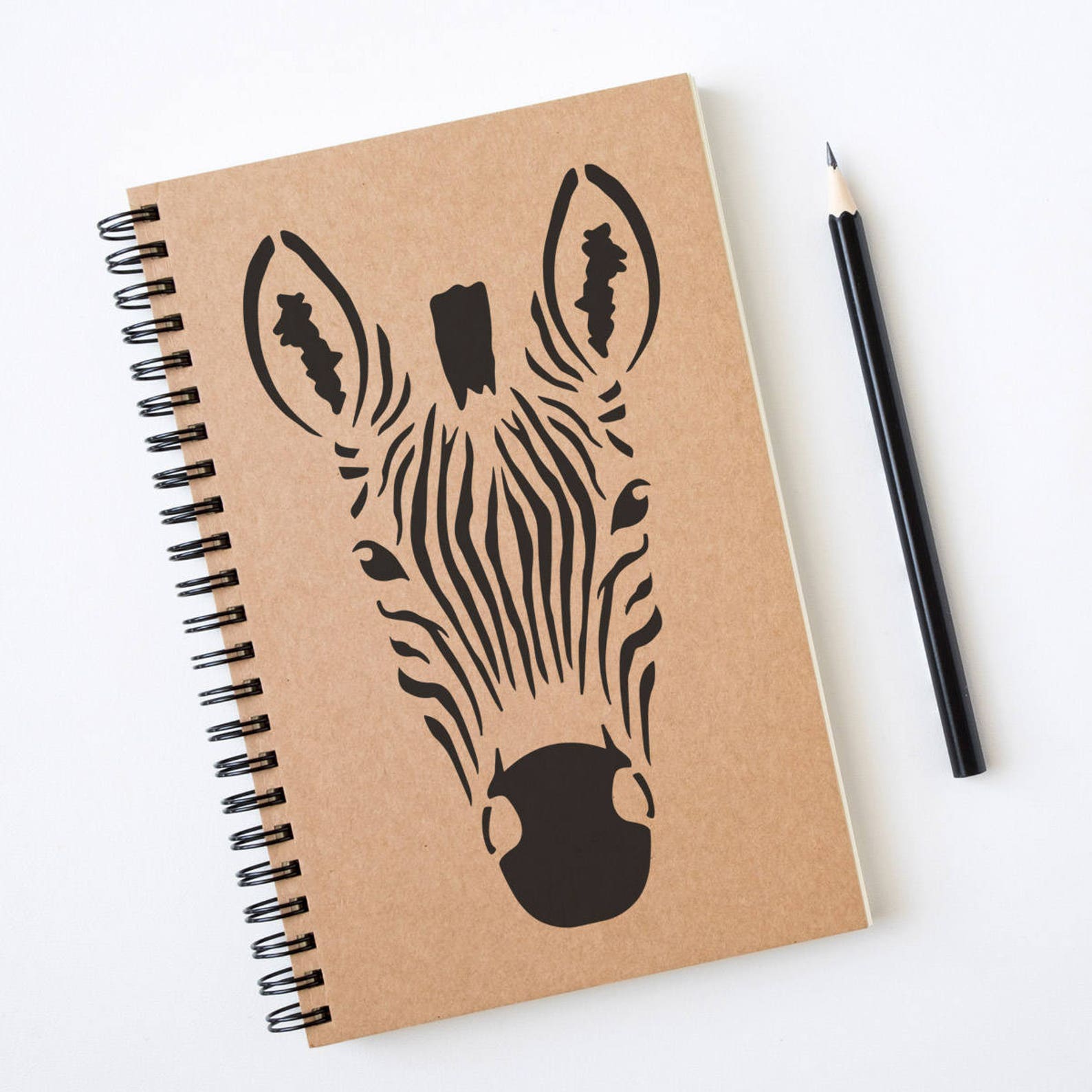 Small Zebra Stencil A5 Size Zebra Head Template by Craftstar Etsy UK