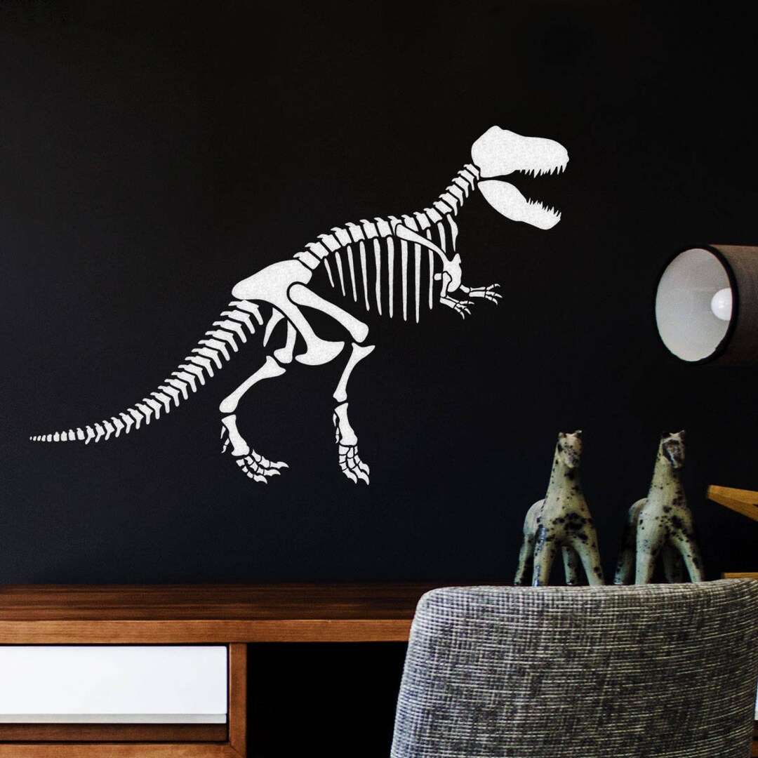 T-rex Stencil Tyrannosaurus Rex Dinosaur Skeleton Wall - Etsy UK