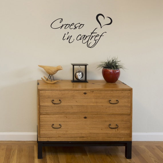 /'CROSEO/'WELSH LANGUAGE WALL ART STICKER DECALKITCHEN//HALLWAY//LIVING ROOM