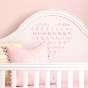Large Patterned Heart Stencil - Reuseable Geometric Flower Pattern Heart Stencils by CraftStar