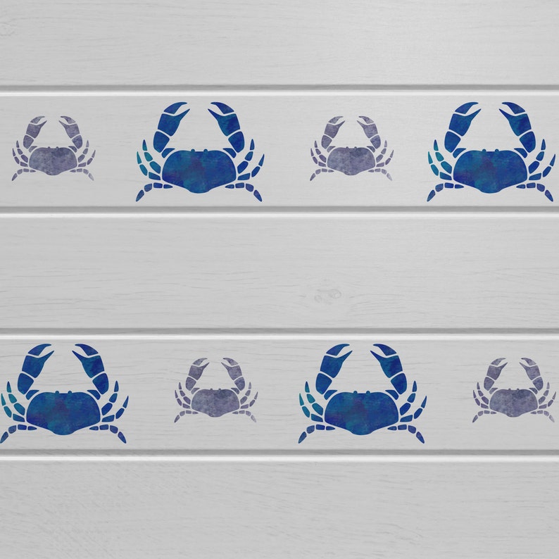 Crab Stencils Craft, Tile & Home Decor Template with 2 Crab Stencil Shapes by CraftStar imagem 4