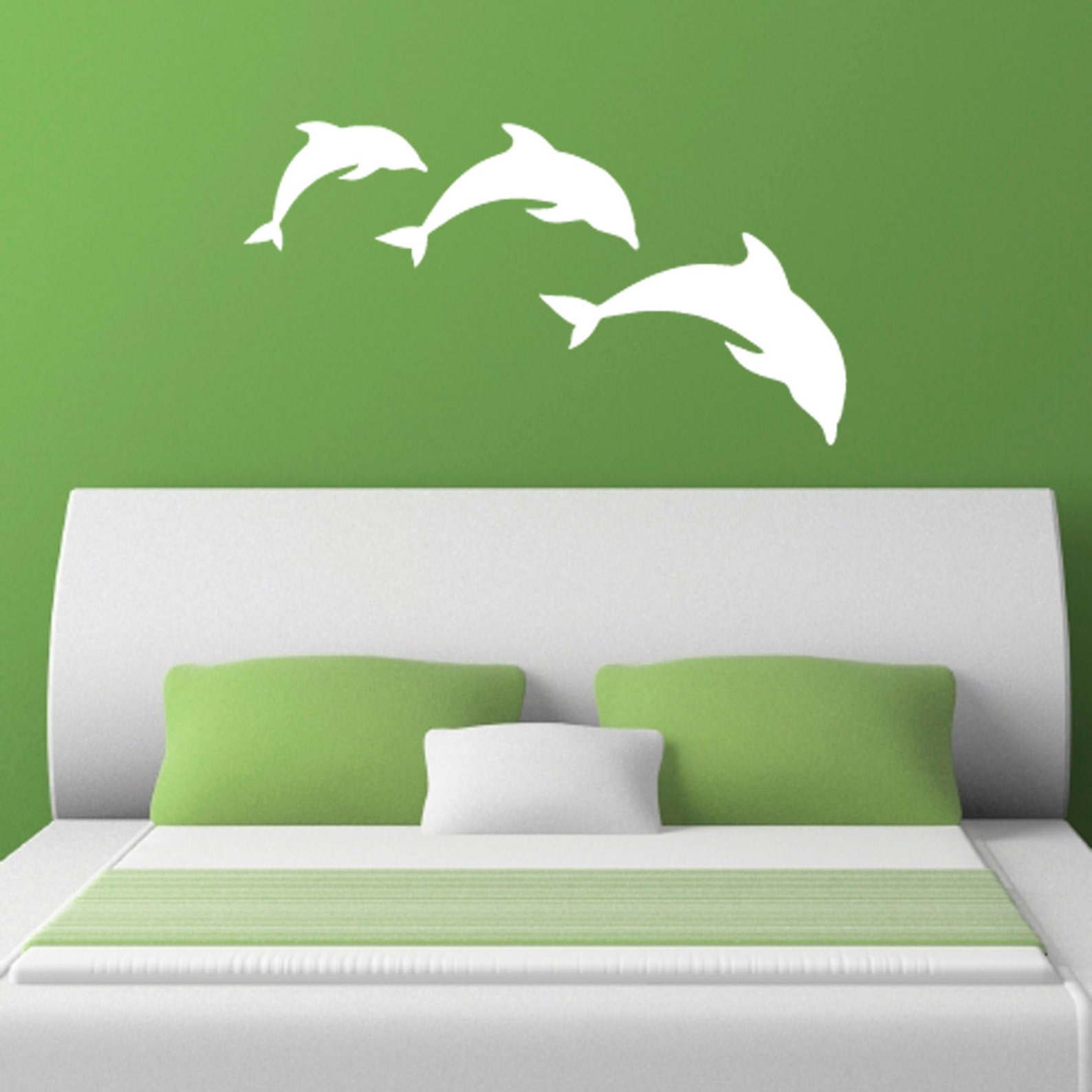 Dolphin Wall Stickers Set of 3 Dolphins Wall Decals Etsy
