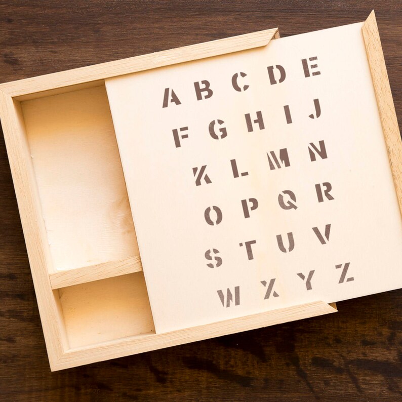 Craft Airbrush Stencil by CraftStar 2 cm High Capital Letters Bold Alphabet Stencil