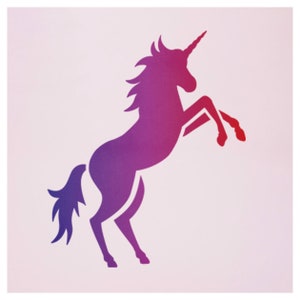 Tänzelndes Einhorn Wandschablone - Großes Einhorn Silhouette - Kinderzimmer / Schlafzimmer Home Decor Vorlage von CraftStar