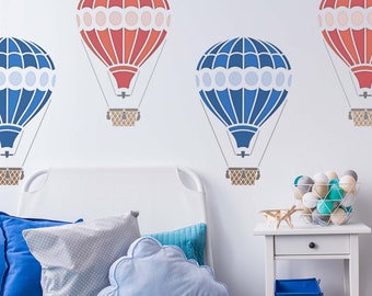 Hot Air Balloon Wall Stencil- Large Hot Air Balloon Template for Painting