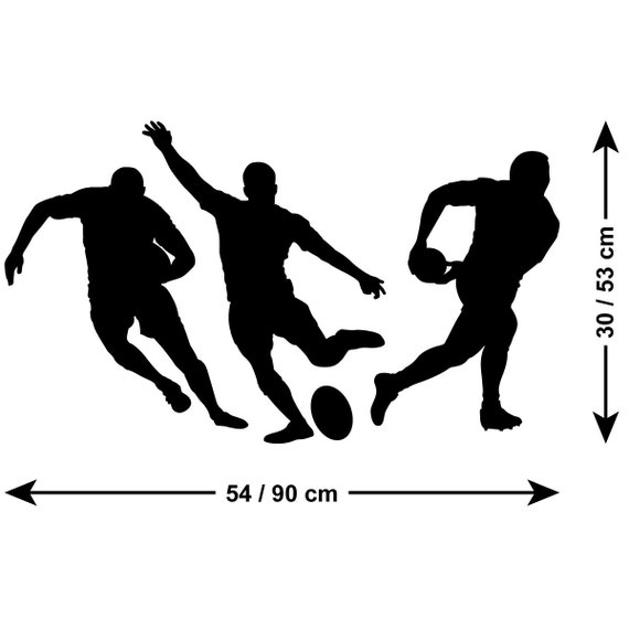 Rugby Kicking Passing Sports mylar airbrush painting wall art crafts stencil