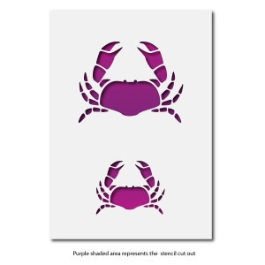 Crab Stencils Craft, Tile & Home Decor Template with 2 Crab Stencil Shapes by CraftStar image 6