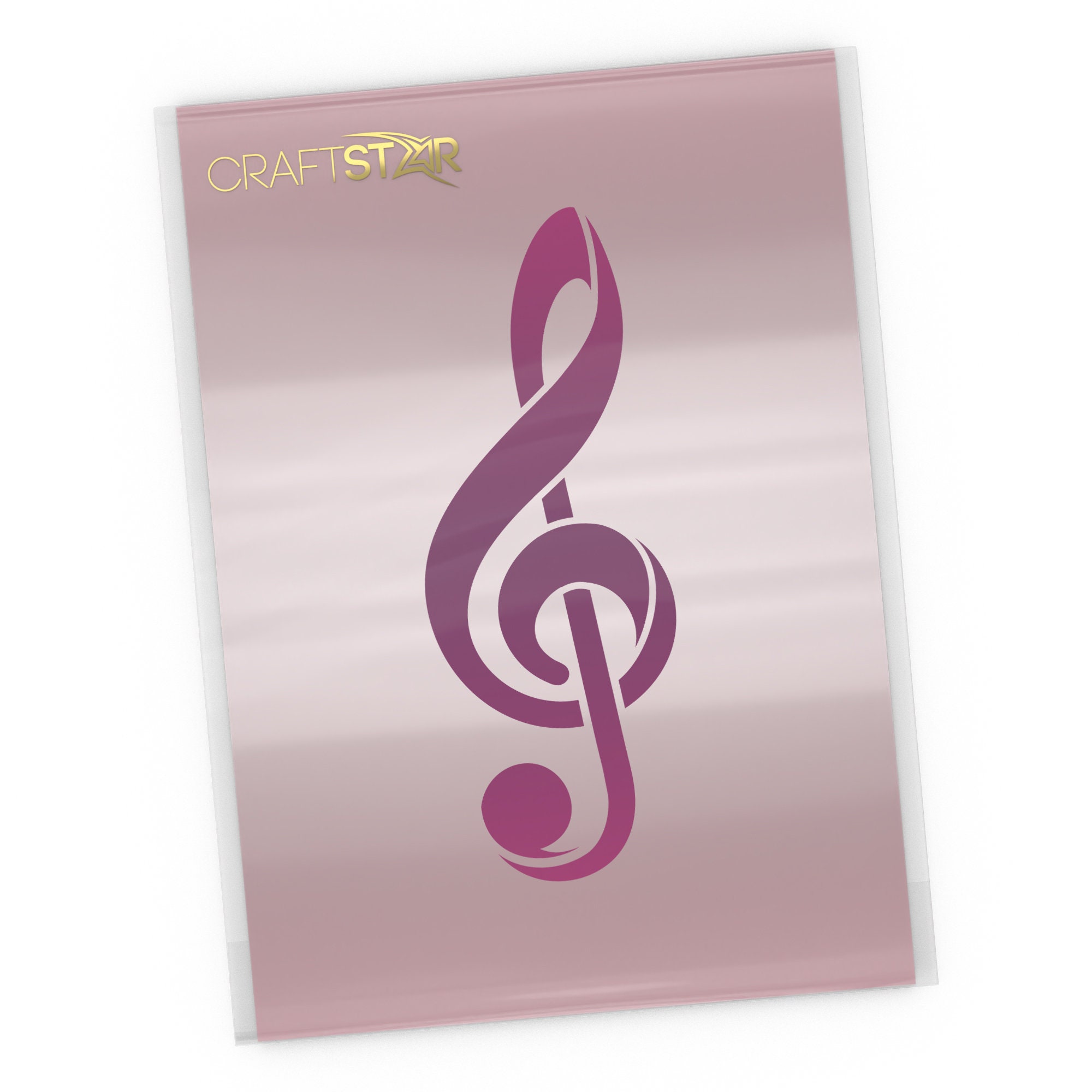 Treble Clef Craft Stencil - Small / Mini G Clef Music Symbol Template