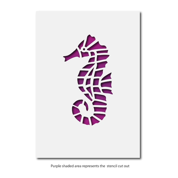 Seahorse Stencil A4//A5//A6