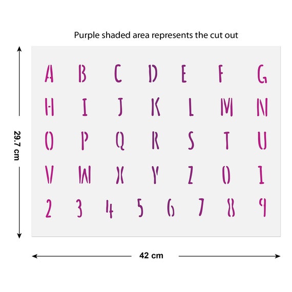 42x Alphabet Letter Stencils Symbol Numbers Templates Home Decor
