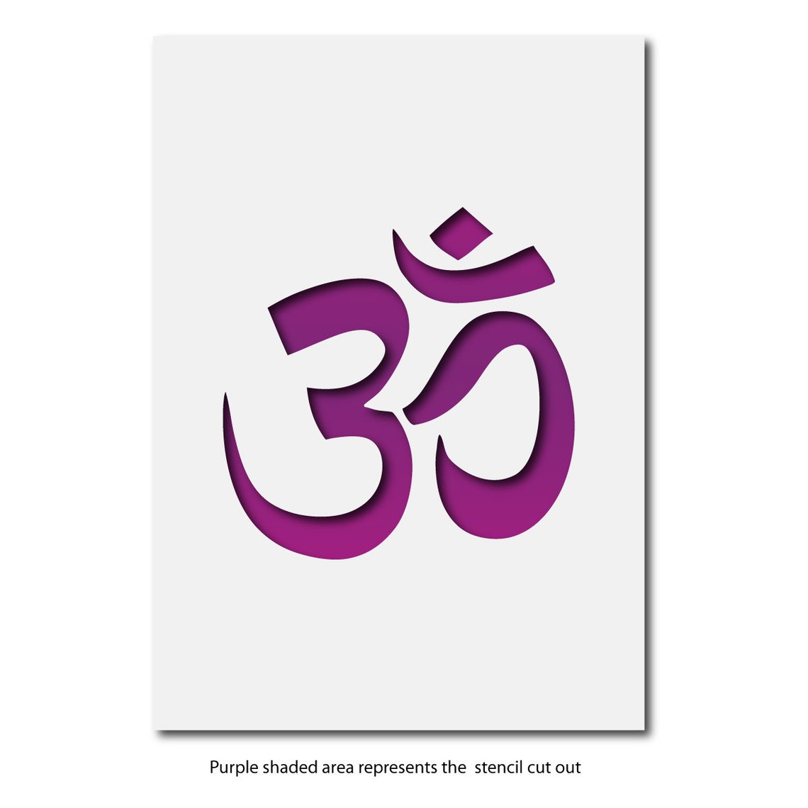 Om Stencil 16 X 16.1 Cm Reuseable Spiritual Symbol - Etsy UK