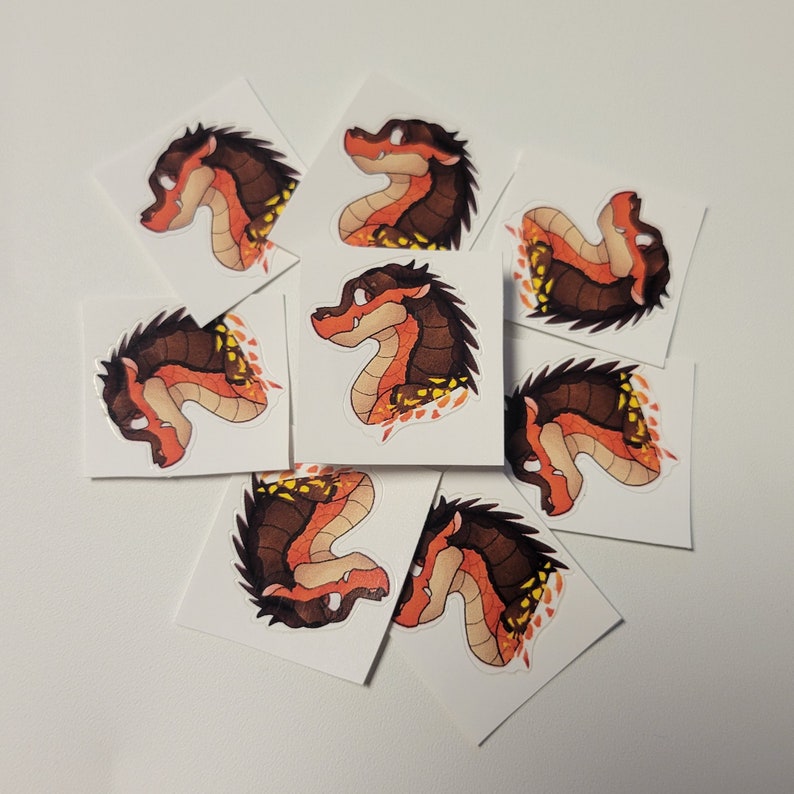 Clay the Mudwing Dragon Wings of Fire Wof Sticker Etsy