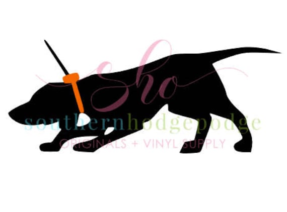 Download Hunting Dog With Orange Tracking Collar Svg Design Svg File Etsy PSD Mockup Templates