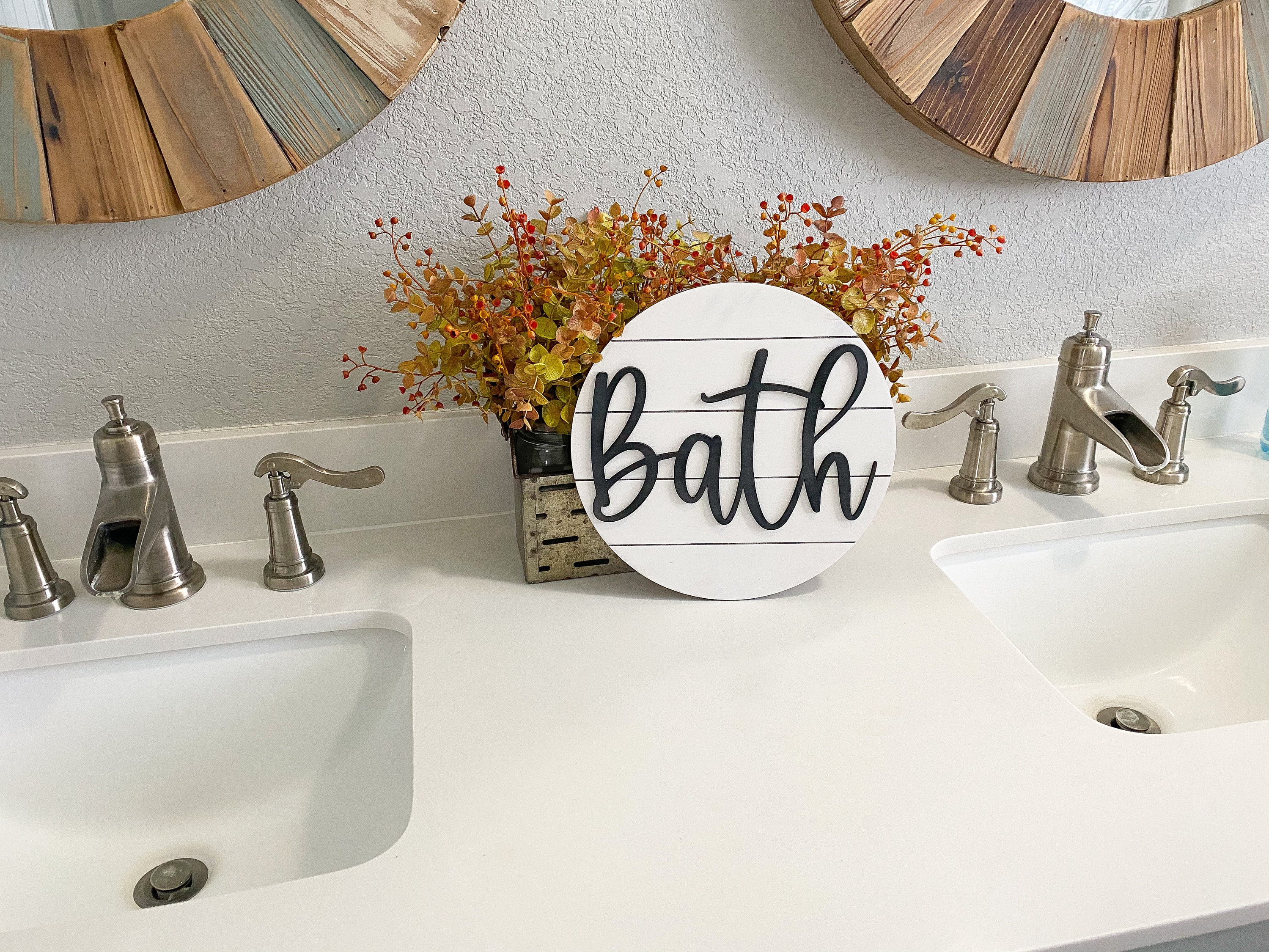 Bath Sign Bathroom Sign Bathroom Decor Restroom Bath Etsy