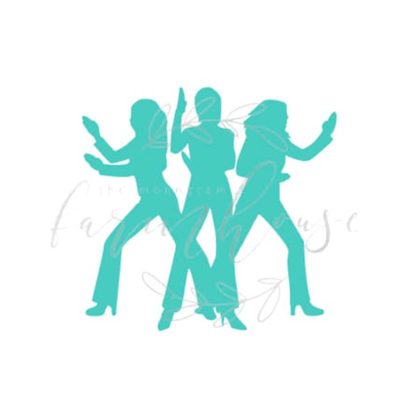 Disco girls SVG design/ SVG file/ svg design/ disco svg/ disco/ girls svg/  charlies angels svg/ cricut/ silhouette