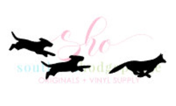 Download Dogs Running Fox Design Svg File Dxf Format Svg Design Etsy PSD Mockup Templates