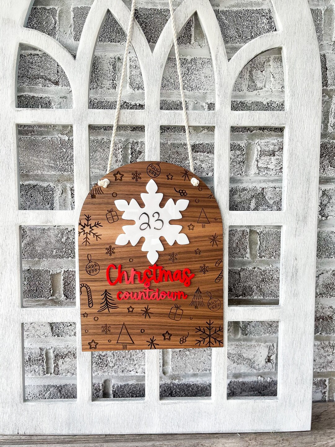 Christmas Countdown, Dry Erase, Dry Erase Countdown, Snowflake Sign, Christmas Decor, Santa