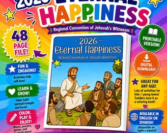 JW 2026 Eternal Happiness Digital / Printable Regional Convention Kids Activity Book