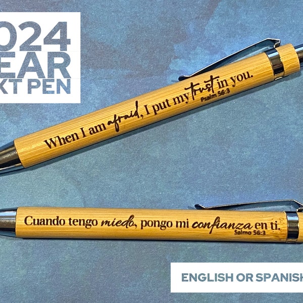 2024 JW Year Text Engraved Pen / Texto del año bolígrafo (English / Spanish)