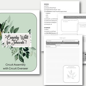 Eagerly Wait for Jehovah! - JW Circuit Assembly Notebook (Digital Download)