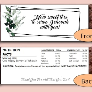 JW &quot;How Sweet&quot; Candy Bar Wrappers - Digital File