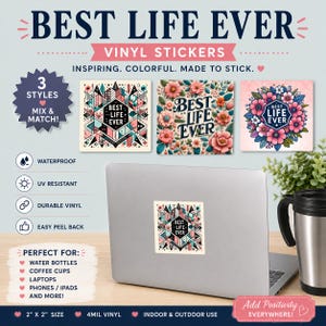Jehovah’s Witness Best Life Ever Vinyl Sticker, Waterproof Laptop Decal, Water Bottle Sticker, JW Gift, Pioneer Gift