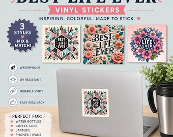 Autocollant vinyle « La plus belle vie » des Témoins de Jéhovah, autocollant imperméable pour ordinateur portable, autocollant pour bouteille d'eau, cadeau Témoins de Jéhovah, cadeau pour pionniers