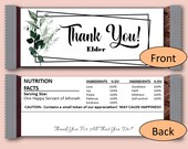 JW Elder Candy Bar Wrappers - Digital File
