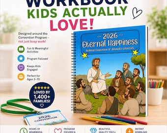 JW 2026 Eternal Happiness Digital / Printable Regional Convention Kids Activity Book