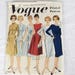 Vogue 1960's Basic Dress Design Sloper Sewing Pattern 3005, Uncut Misses 16 Bust 36 Hip 38