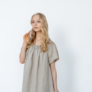 Linen Nightdress/ Cecil/ Sleep dress/ Romantic/ Women's clothing/ Organic Linen Clothing
