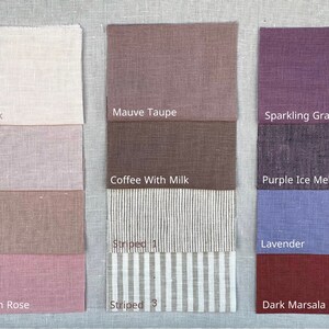 Pure Linen Fabrics Swatches Set of Samples | Etsy