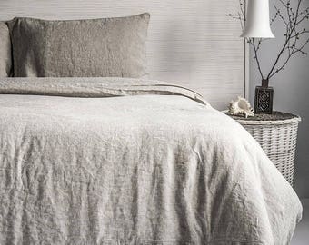 Linen Duvet Cover Stone Washed Super Soft Shabby Chic Natural Organic 100% Stonewashed Antibacterial Protective Flax King Queen Full -SALE!