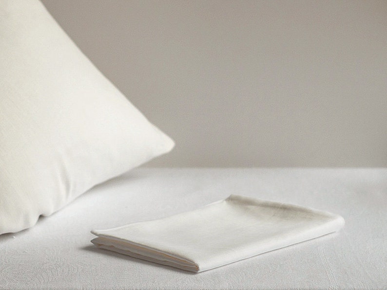 100/% Linen Pillow Case Cover Sham Natural Flax Gray White Striped Standard Queen King Euro Organic Premium Fabric All Size Pillowcase