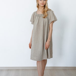 Linen Nightdress/ Cecil/ Sleep dress/ Romantic/ Women's clothing/ Organic Linen Clothing image 2