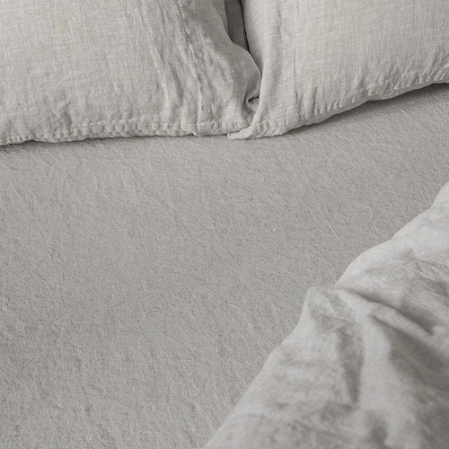 Fitted Sheet Stonewashed 100% Cotton Bed Sheets Size King Super King Grey White Fitted Sheet Stonewashed 100% Cotton Bed Sheets Size King Super King Grey White