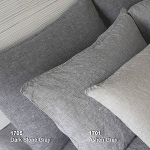 Linen Pillowcase Stone Washed Sham Pillow Case Cover Cushion Super Soft Standard Queen King Euro Pure Natural Organic Flax CHRISTMAS SALES image 2