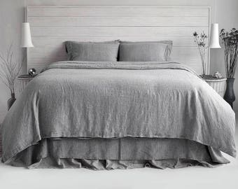 Linen SET (3pc) Duvet Cover/2 Pillowcases  Stone Washed Super Soft Natural Organic 100% Stonewashed Flax King Queen Full Double