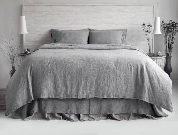 Linen Duvet Cover Stone Washed Super Soft Natural Organic 100 Etsy