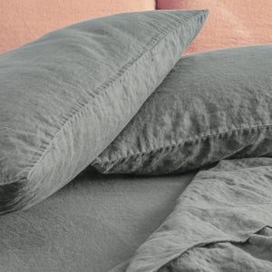 Linen Pillowcase Stone Washed Sham Pillow Case Cover Cushion Super Soft Standard Queen King Euro Pure Natural Organic Flax