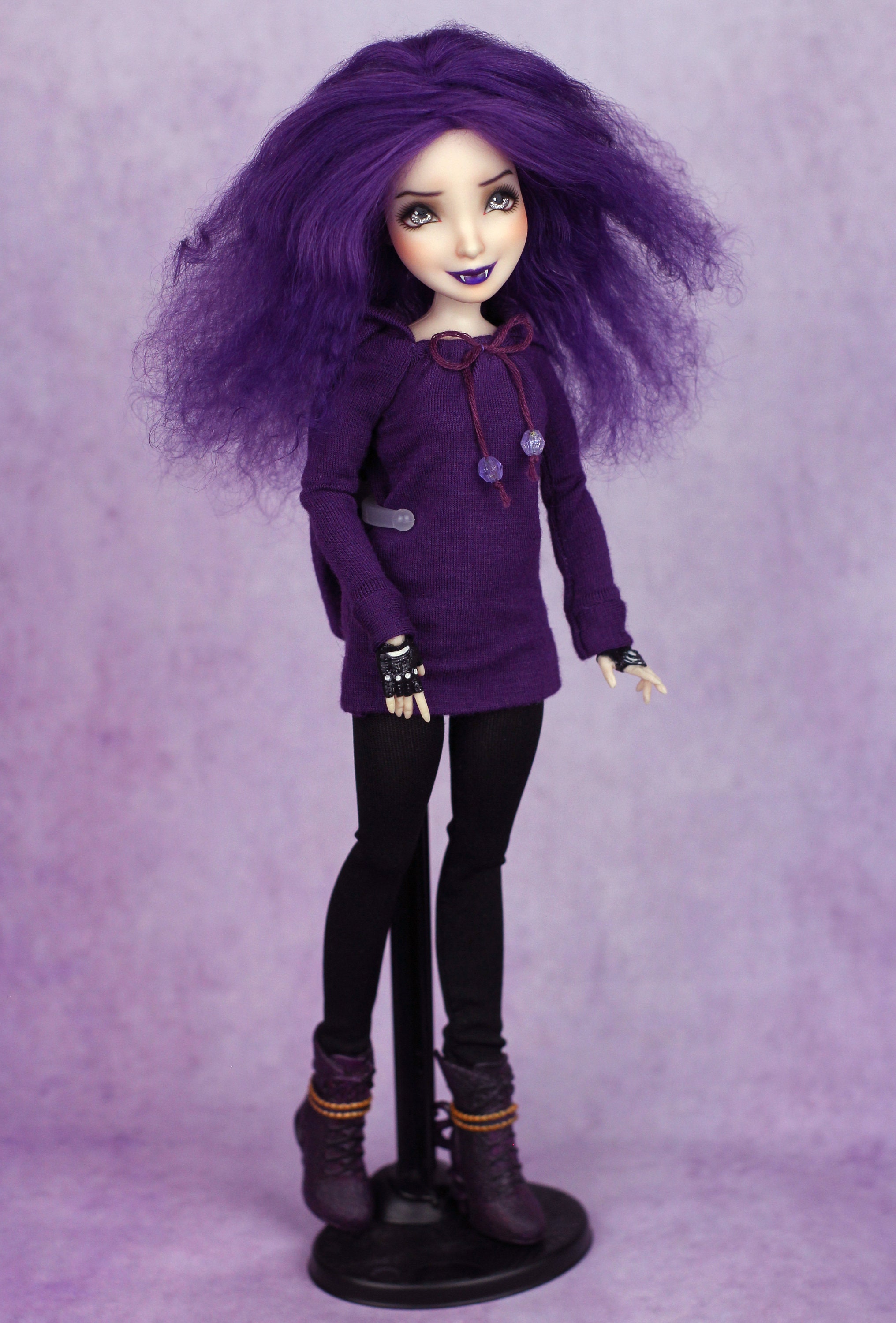 OOAK Disney Descendants Repaint Doll Cute Vampire With Puffy | Etsy