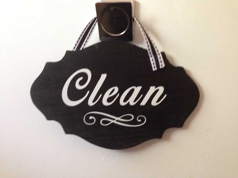 Clean/Dirty Dishwasher Hanging Sign Black White Etsy