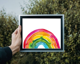 Watercolour Rainbow - Art Digital Download