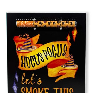 Hokus Pokus Halloween Grußkarte mit Pfeife, Kiffer Grußkarten, 420 Grußkarten, Halloween Weed Cards, KushKards