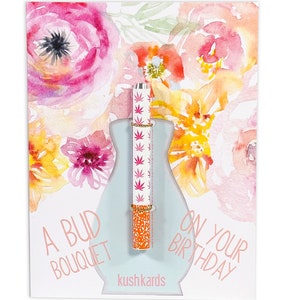 Carte de voeux d'anniversaire avec un bouquet de bourgeons | 420 cartes de vœux | KushKards | Cadeaux pour adultes | Accessoires pour stoner