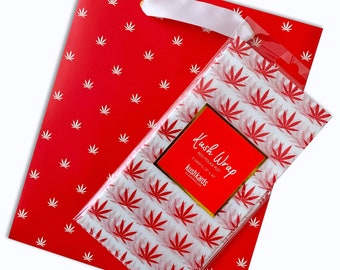 The Best Gifts for Stoners • 💕 Pink and Red Pot Leaf Wrapping Paper –  KushKards